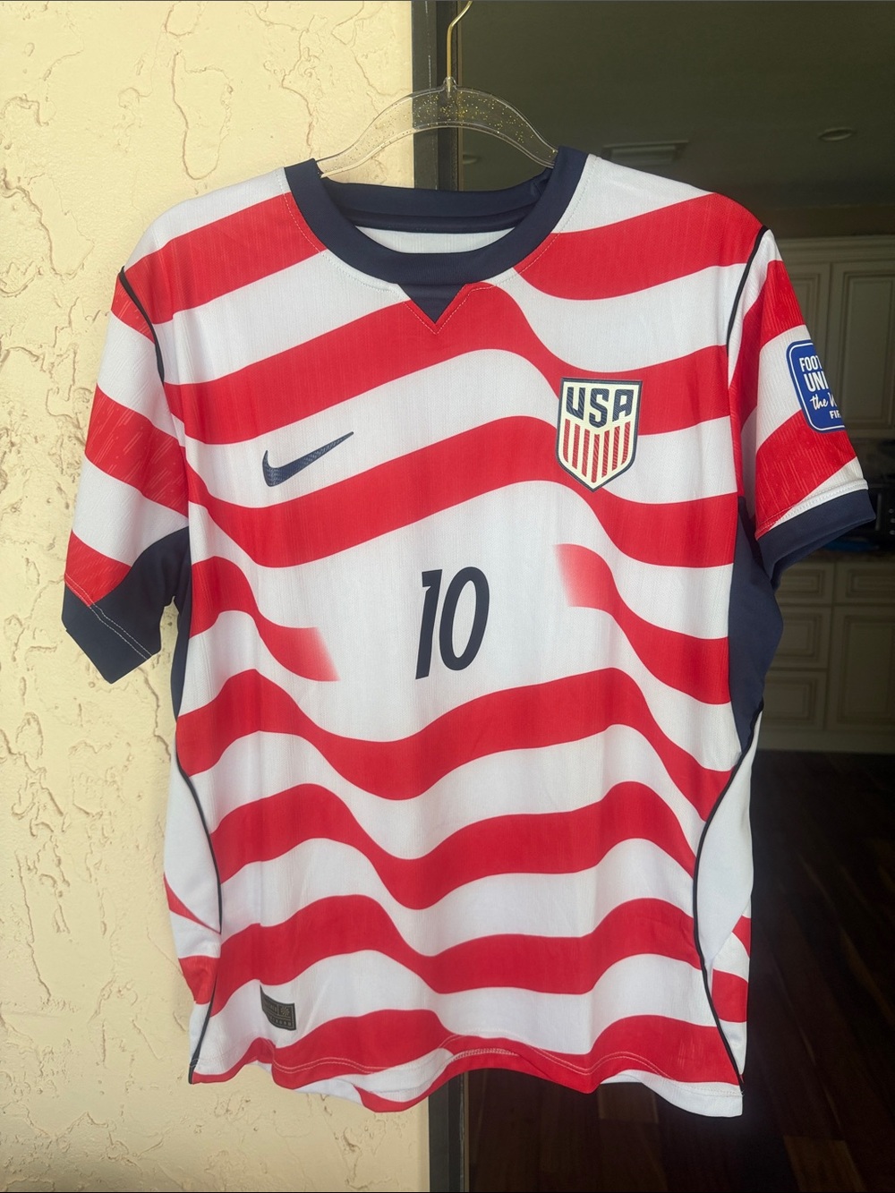Nike Red, White & Blue FIFA Football Unites Patch Jersey